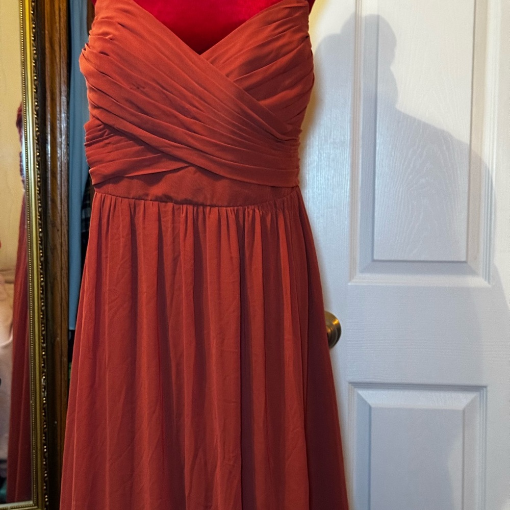 Elegant Rust Orange Women's Dress